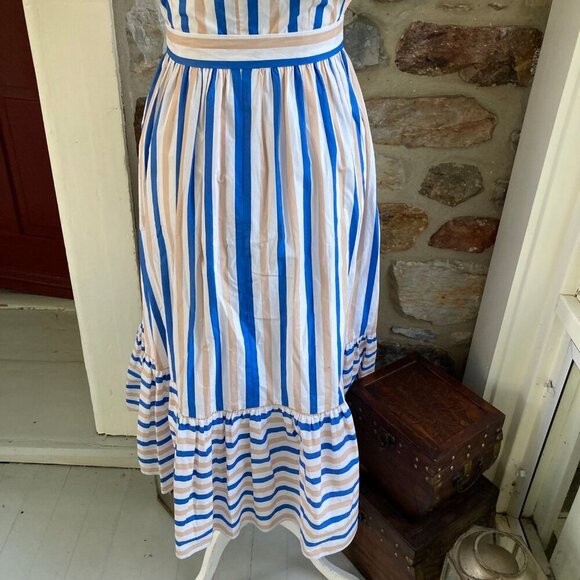 NWT Kate Spade New York stripe poplin cap-sleeve midi dress Womens 4 - Picture 10 of 12